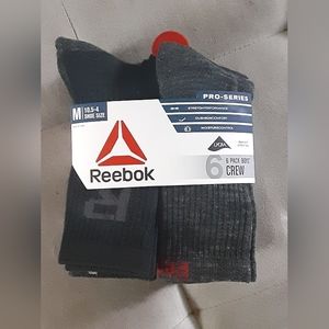 BN! Reebok Kids Boys' 6-Pack Pro Series Cushion Crew Socks